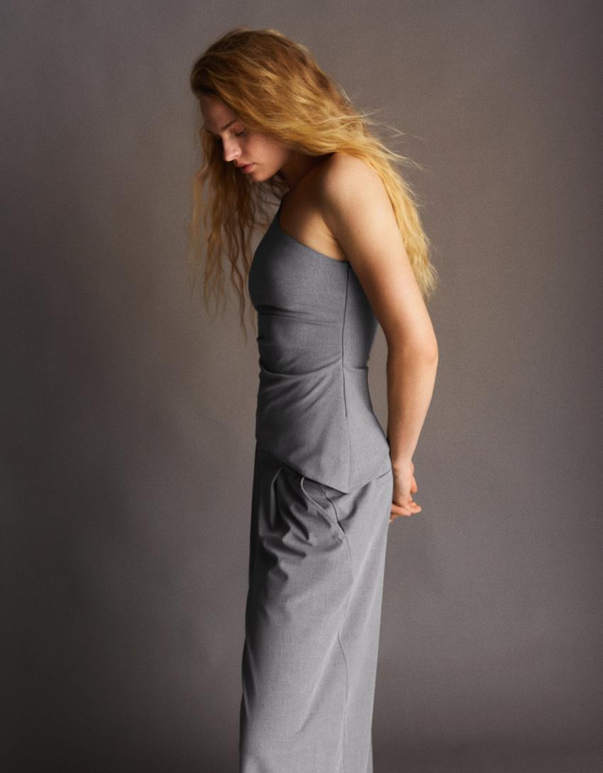 Asymmetric top - Tops and bodysuits - Women | Bershka UK