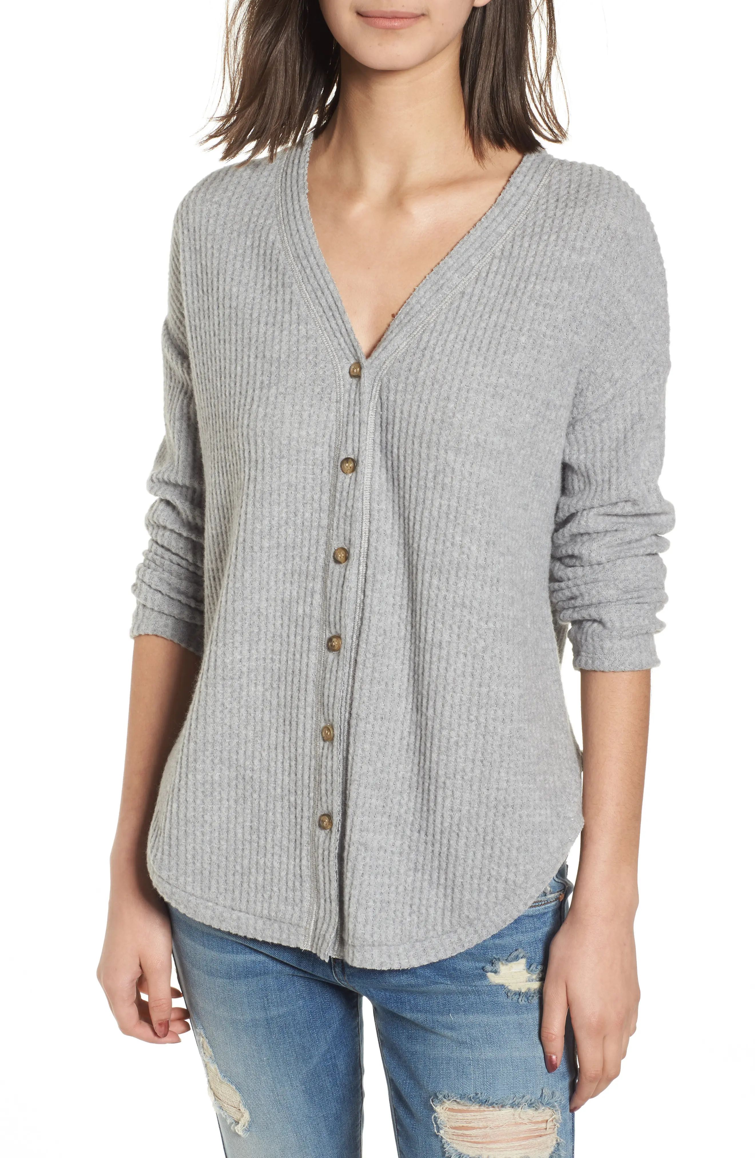 Thermal Button Front Shirt | Nordstrom