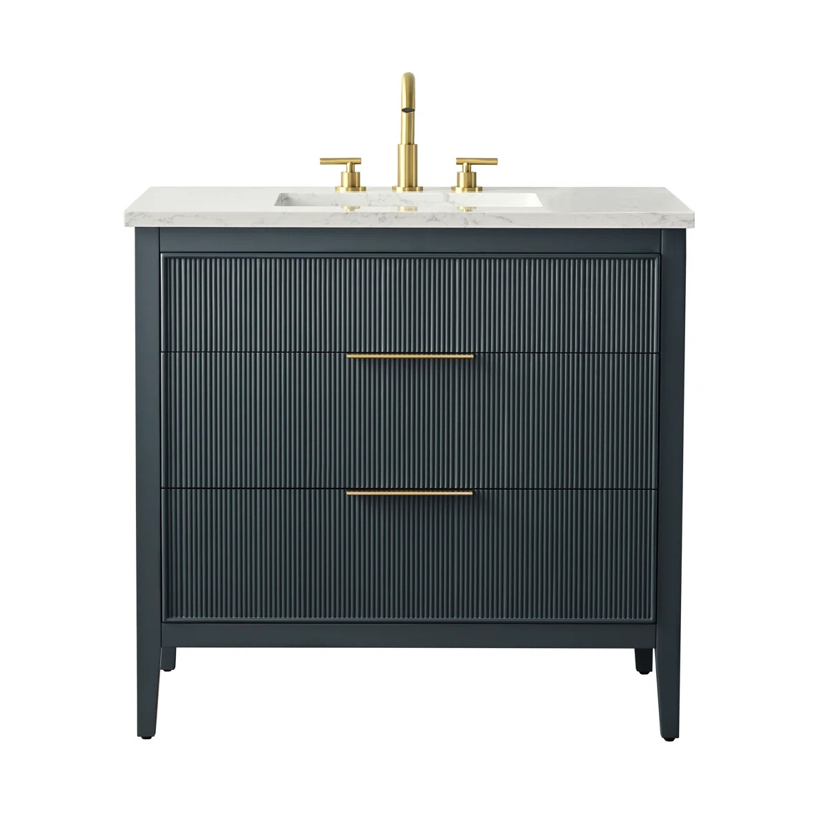 Ebern Designs Bilroy 36'' Single Bathroom Vanity with Engineered Stone Top & Reviews | Wayfair | Wayfair North America