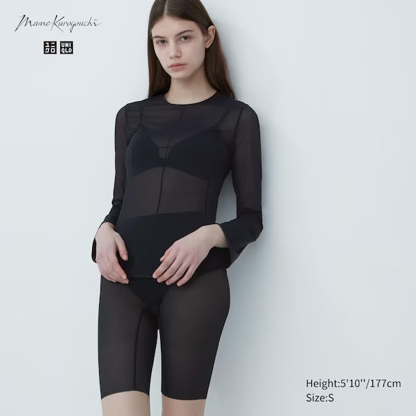 Sheer Crew Neck Long-Sleeve T-Shirt (Mame Kurogouchi) | UNIQLO (US)