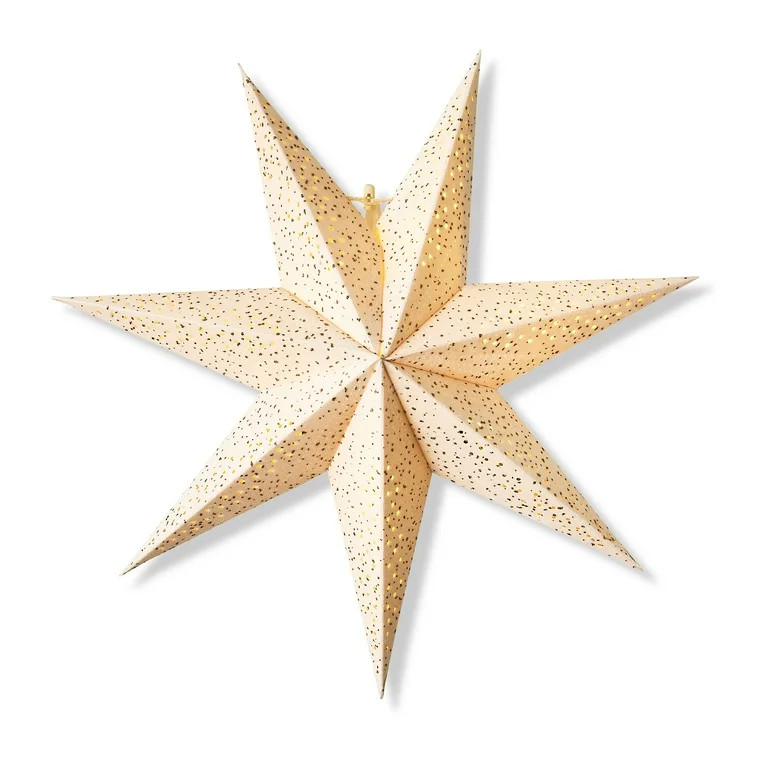 White Flocked Decorated Star, 17 in, by Holiday Time | Walmart (US)