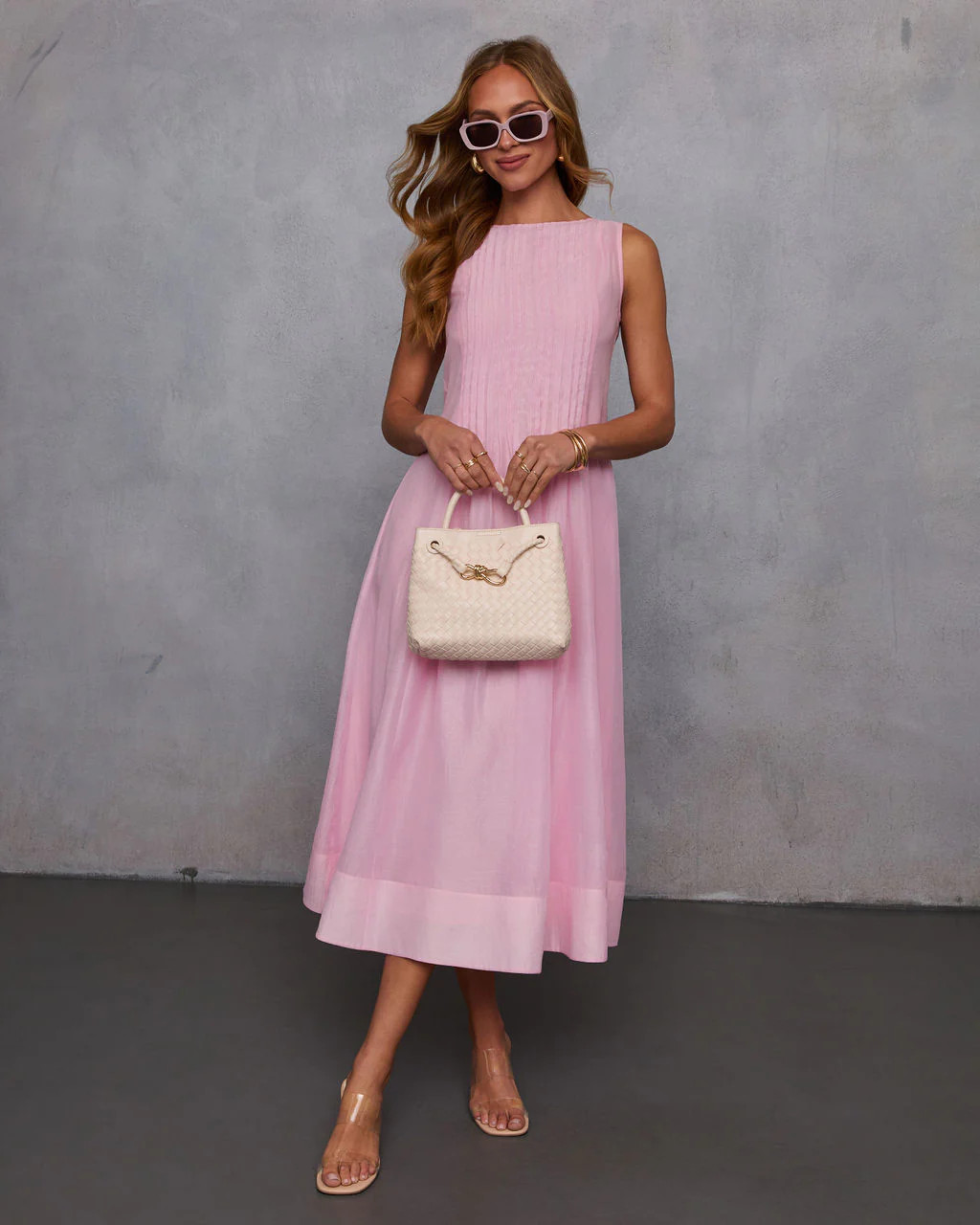Shes Timeless Pintuck Organza Midi Dress | VICI