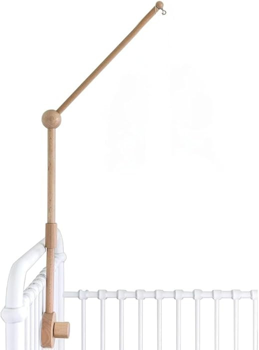 Baby Crib Mobile Arm Wooden Holder - Baby Mobile Hanger for Crib (31 inch, 100% Natural Beechwood... | Amazon (US)