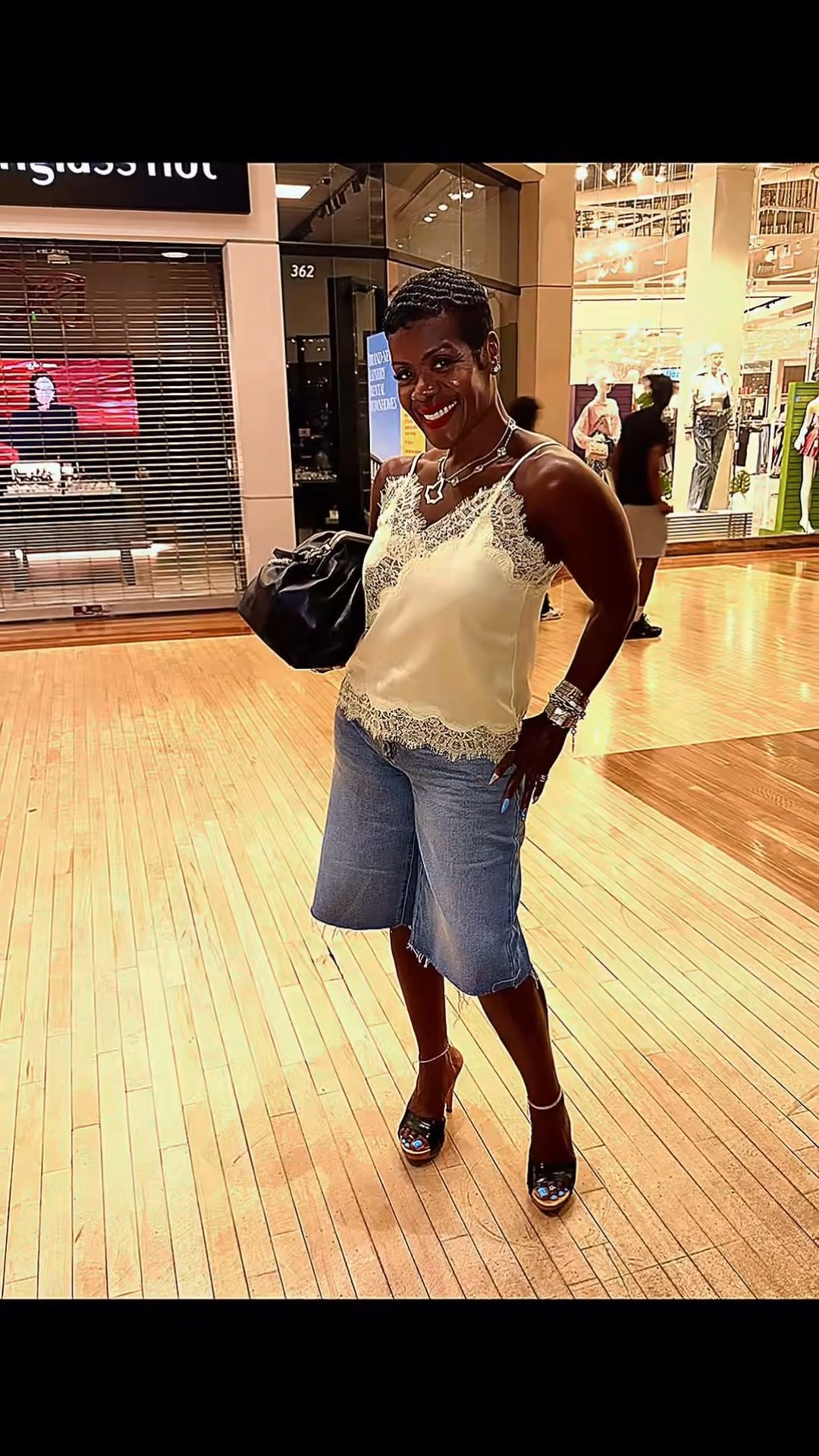 POV: Denim, but make it polished. 💛💙✨ 💫 Lace, a little edge, and the right accessories to bring it all together. Casual can still make a statement. 💅🏾

Shop the look + similar finds in my LTK. 🛍️

#LTKootd #LTKgrwm #LTKPetite