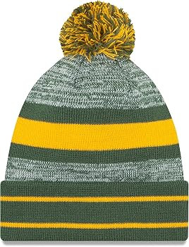 New Era Unisex-Adult NFL Official Sport Knit Classic Cuffed Knit Pom Beanie Hat (Green Bay Packer... | Amazon (US)