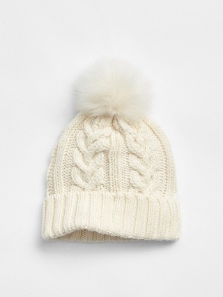 Cable-Knit Pom Beanie | Gap US