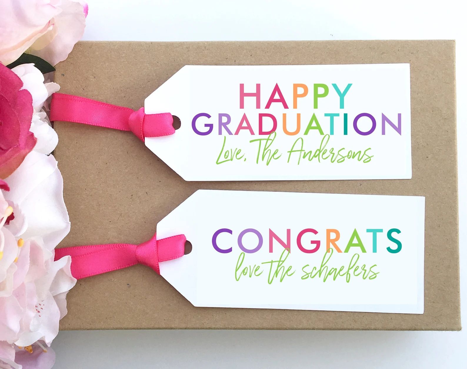 Colorful Happy Graduation Gift Tag Congrats Gift Tags | Etsy | Etsy (US)