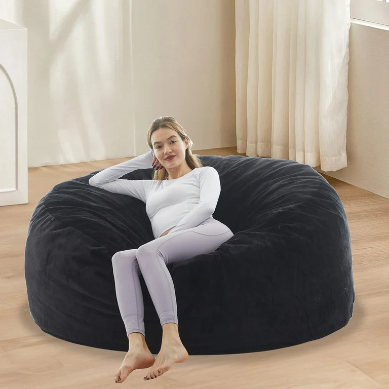 Pixafog 4ft Bean Bag Chair for Adults with Filler Included,Memory Foam Lazy Sofa with Removable W... | Walmart (US)