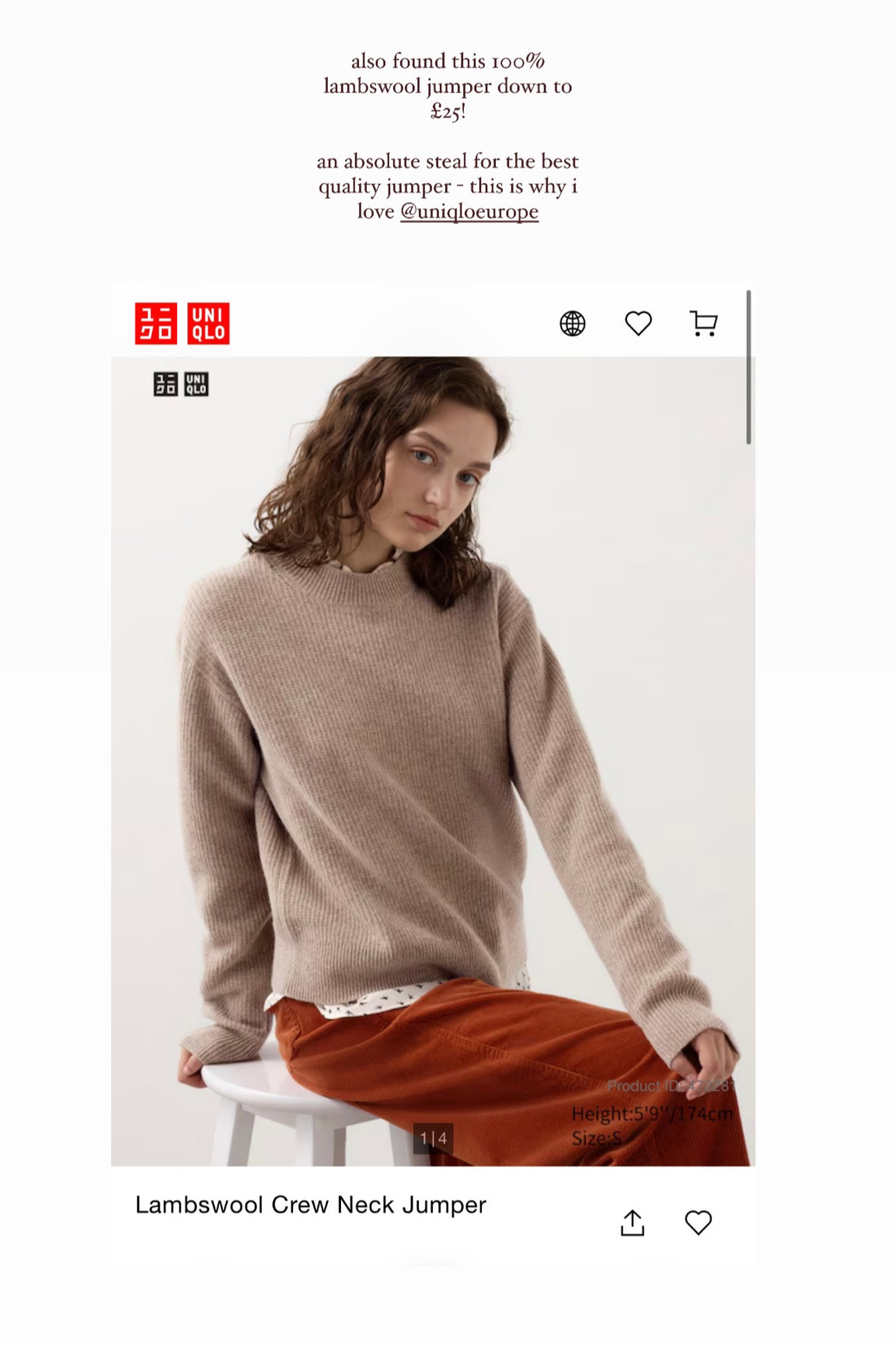 100% wool, jumper, lambswool jumper, investment jumper, uniqlo, uniqloeurope, on sale 

#LTKstyletip #LTKfindsunder50 #LTKSeasonal