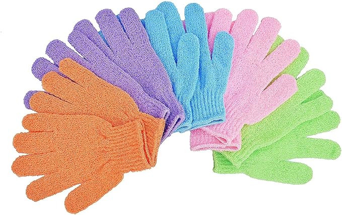 Exfoliating Gloves Bath Gloves 5 Pairs, 10PCS Natural Mitts Gloves for Men and Women Use,Shower G... | Amazon (US)