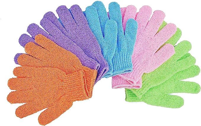 Exfoliating Gloves Bath Gloves 5 Pairs, 10PCS Natural Mitts Gloves for Men and Women Use,Shower G... | Amazon (US)