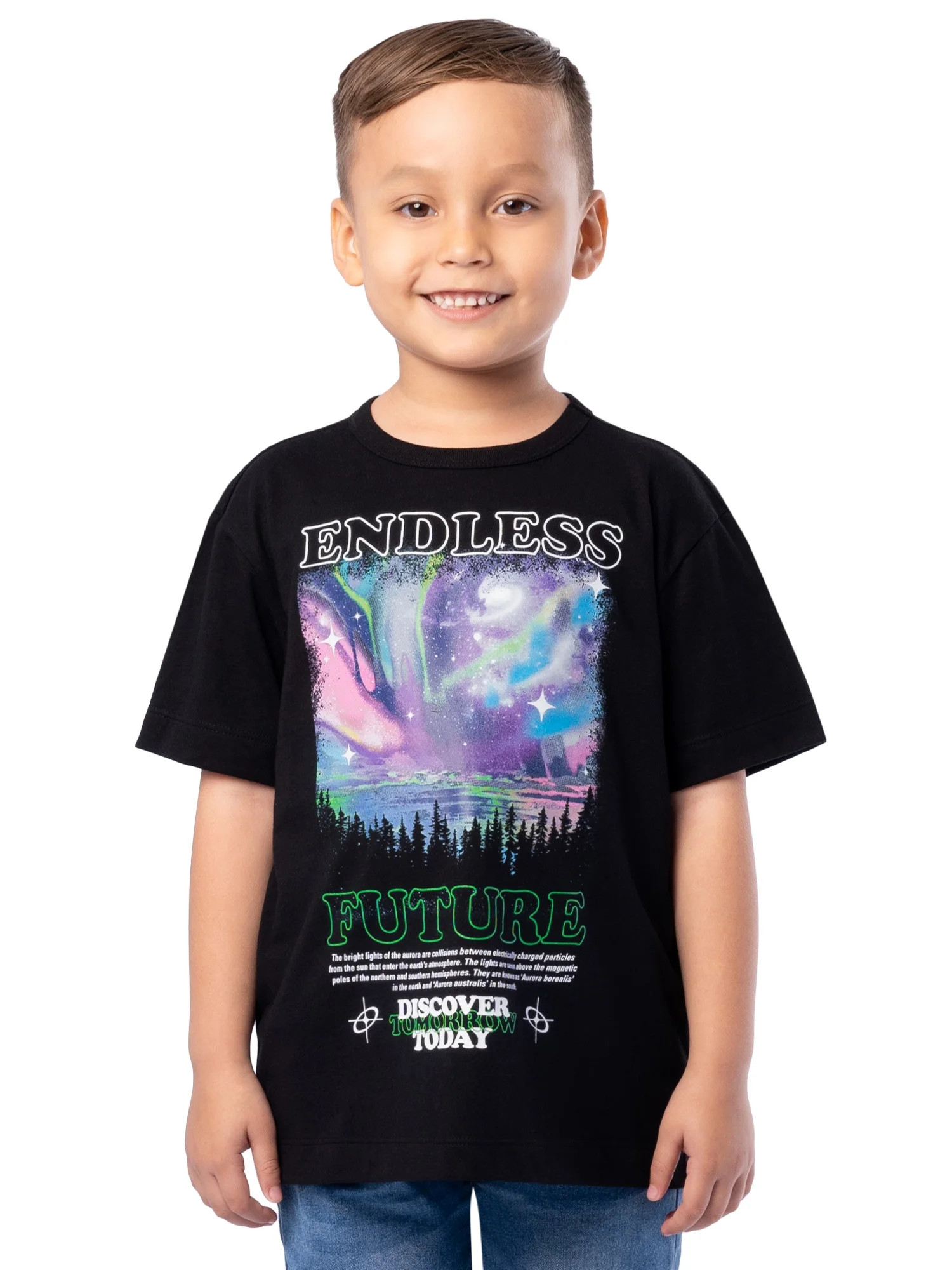 Wonder Nation Boys Short Sleeve Elevated Graphic T-Shirt, Sizes 4-18 & Husky | Walmart (US)