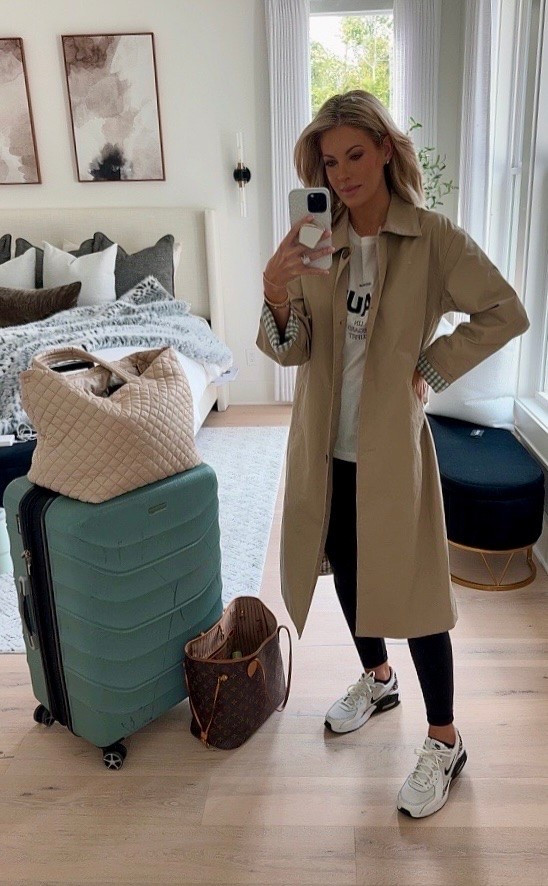Travel day is officially here ✈️🇮🇹 Headed to the airport and leaning fully into comfort meets chic for the long flight. My all-time favorite Lululemon leggings are truly unmatched for traveling, paired with the perfect trench coat so I can feel a little European the second I step off the plane. Added my comfy Nike sneakers for running through terminals and my newest obsession… this birthday travel bag that I’m already absolutely loving.

Here we go, Italy 🤍✈️🇮🇹 #TravelDay #AirportStyle #EuropeanStyle #ItalyTravel #TravelOutfit #LululemonLeggings #NikeStyle #TravelEssentials #ChicTravelStyle #LTKTravel #ComfortButMakeItC

#LTKootd #LTKdayinmylife #LTKU