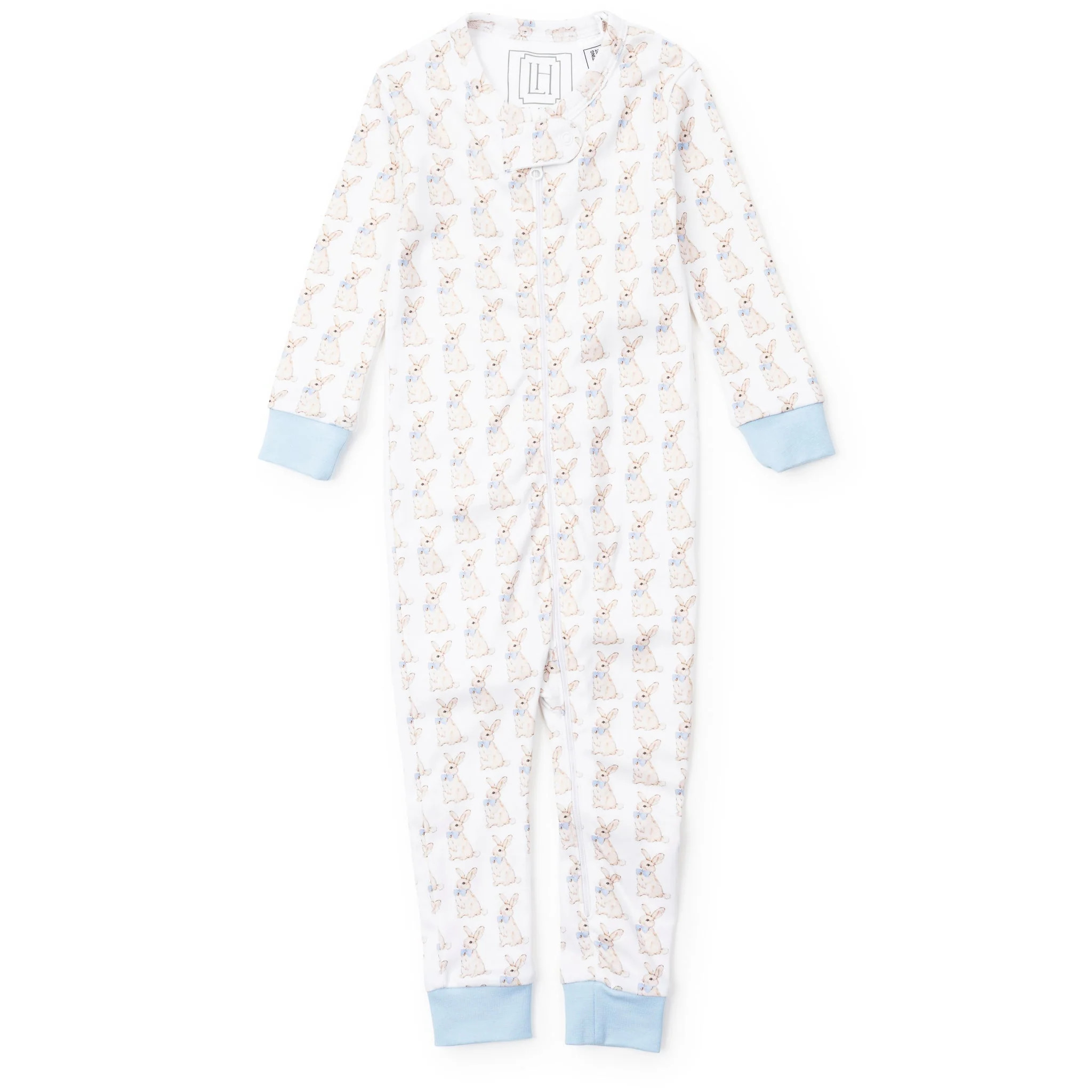 Parker Boys' Zipper Pajama - Easter Bunnies Blue | Lila and Hayes