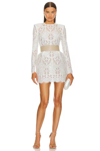 Bronx and Banco Casey Lace Mini Dress in White from Revolve.com | Revolve Clothing (Global)