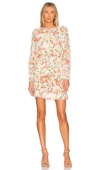 Smocked Chiffon Mini Dress in Daybreak Watercolor | Revolve Clothing (Global)