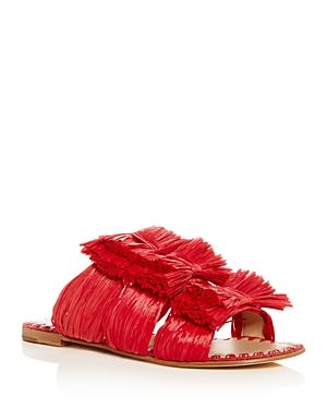 Pour La Victoire Layne Raffia Slide Sandals | Bloomingdale's (US)