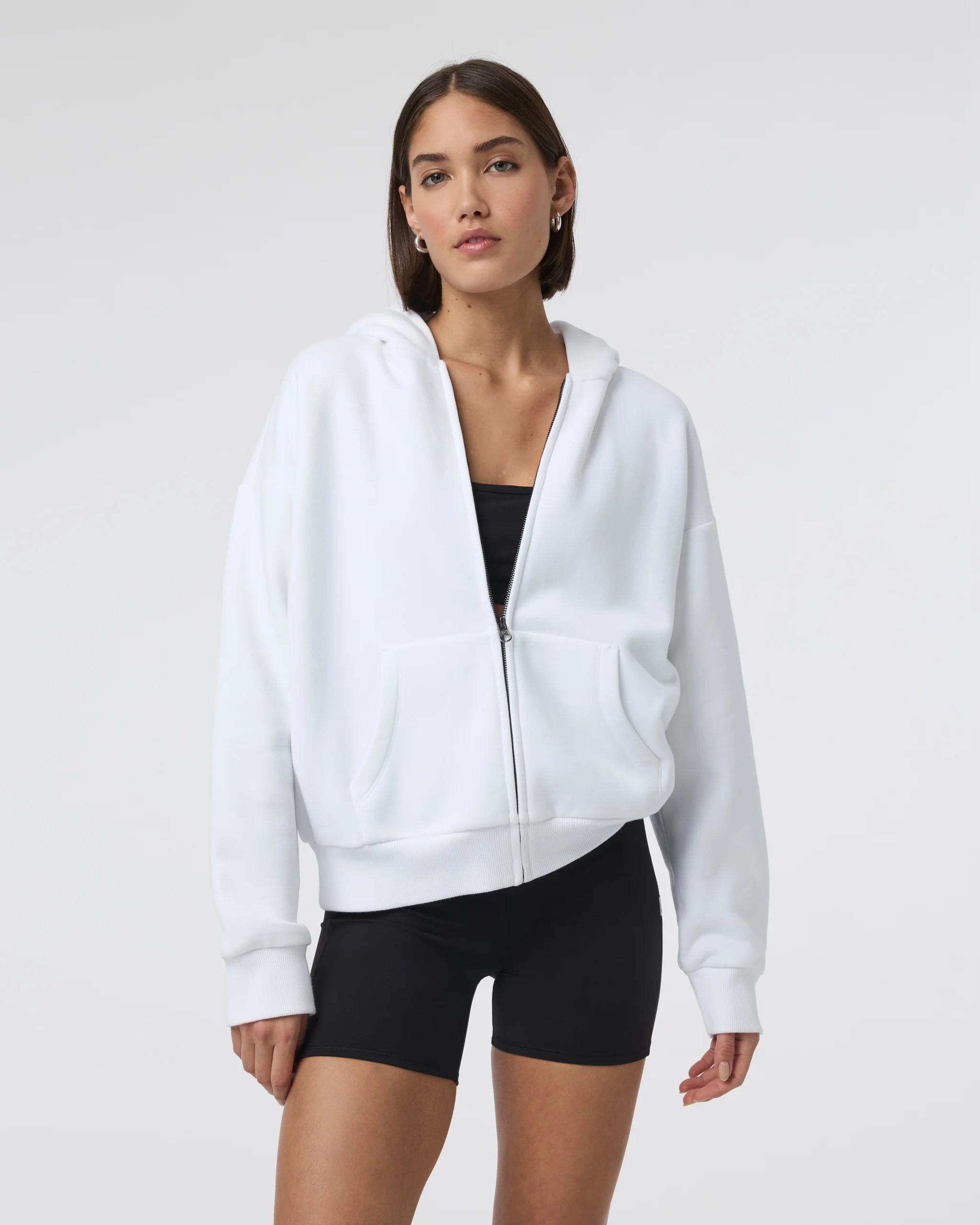 Restore Full Zip Hoodie | White | Vuori | Vuori Clothing (US & Canada)