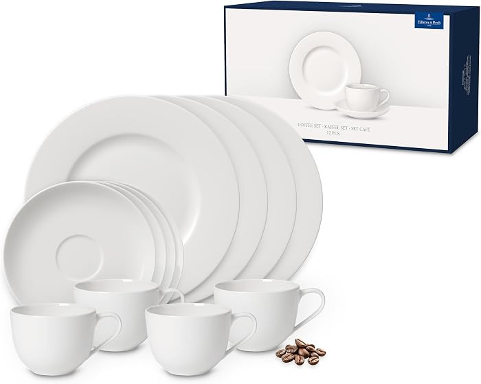 Villeroy & Boch - for Me Kaffee-Service 12-teilig Wei\u00df, Sp\u00fclmaschinenfest, Mikrowellens... | Amazon (DE)