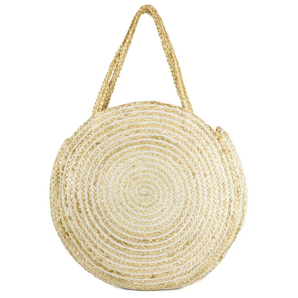 Magid Women Circle Woven Jute Oversized Beach Tote Bag - Walmart.com | Walmart (US)