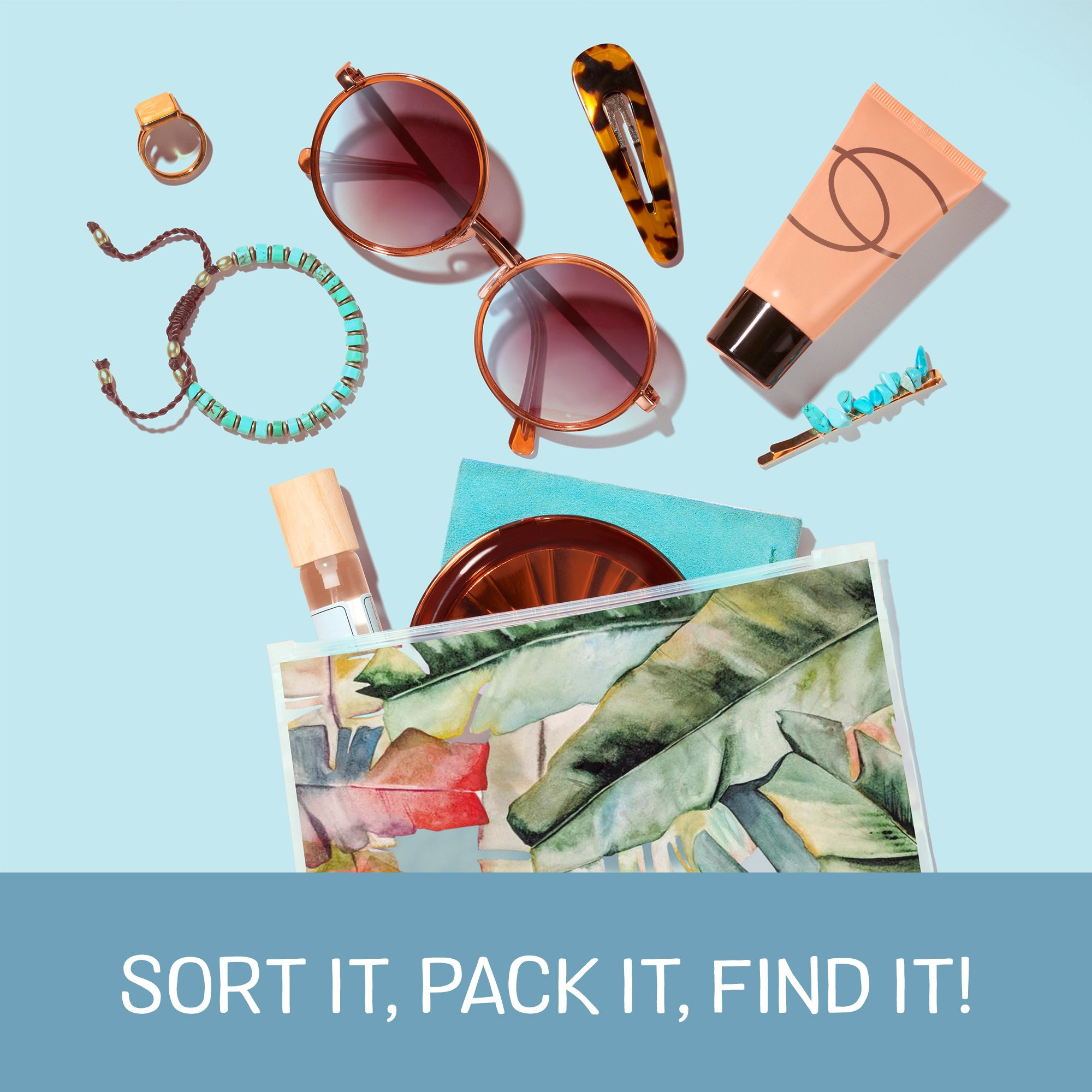 Ziploc Brand Boho Collection Essential Stuff Accessory Bags, 5 Bags | Walmart (US)