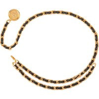 1994 Vintage Chanel Black Woven Chain Belt | Susan Caplan