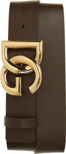 DG Logo Buckle Leather Belt | Nordstrom