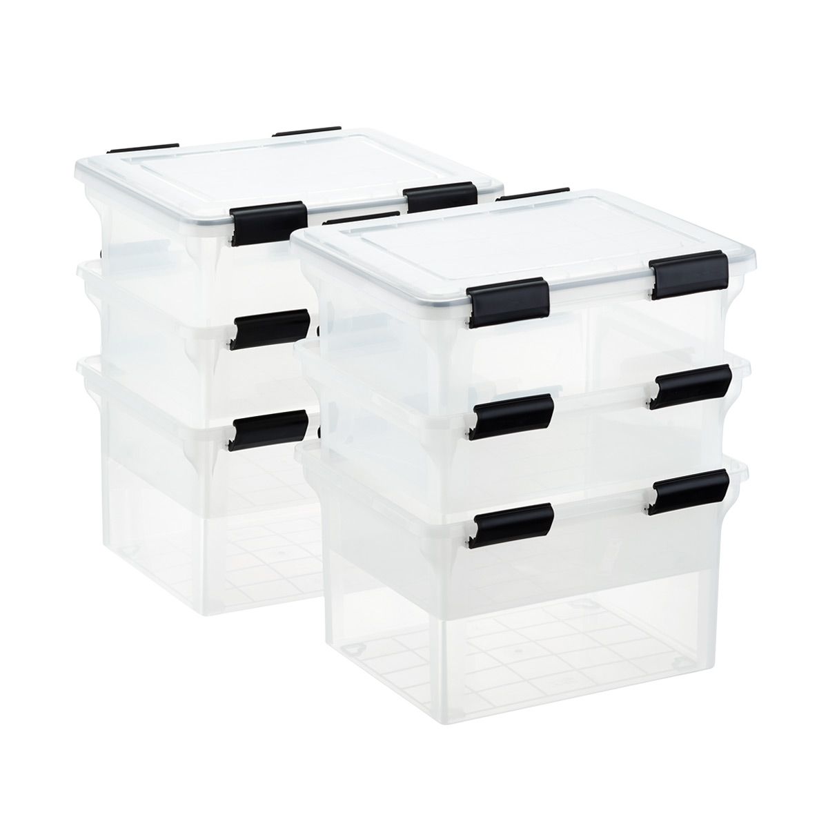 Case of 6 Weathertight File Boxes Translucent | The Container Store