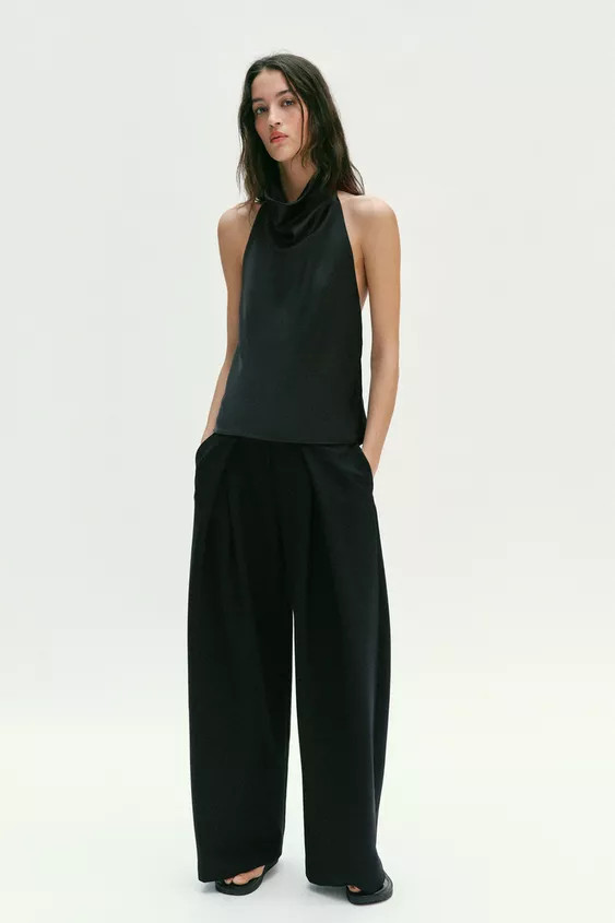 HIGH-WAIST DARTED TROUSERS SET | Zara DE
