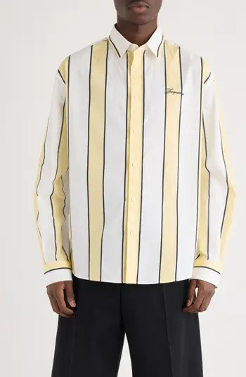 La Chemise Simon Stripe Button-Up Shirt | Nordstrom