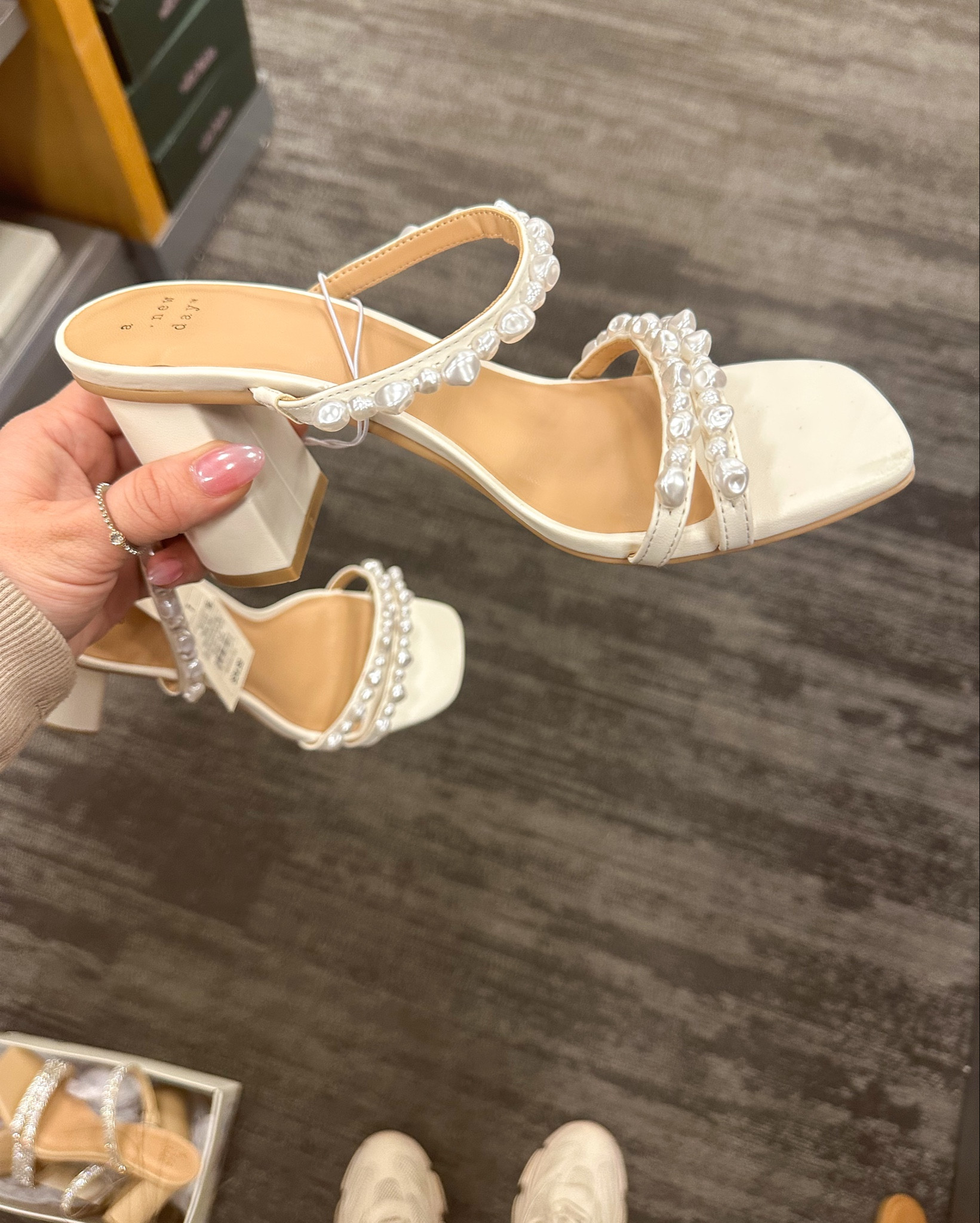 These heels are so pretty, dainty & simple in person! Perfect for wedding season, Spring & Summer events. Fits true to size 

#LTKstyletip #LTKfindsunder50 #LTKshoecrush