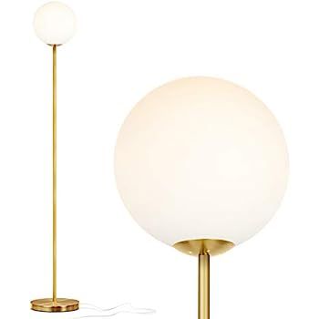 Brightech Luna - Frosted Glass Globe LED Floor Lamp - Mid Century Modern, Standing Lamp for Livin... | Amazon (US)