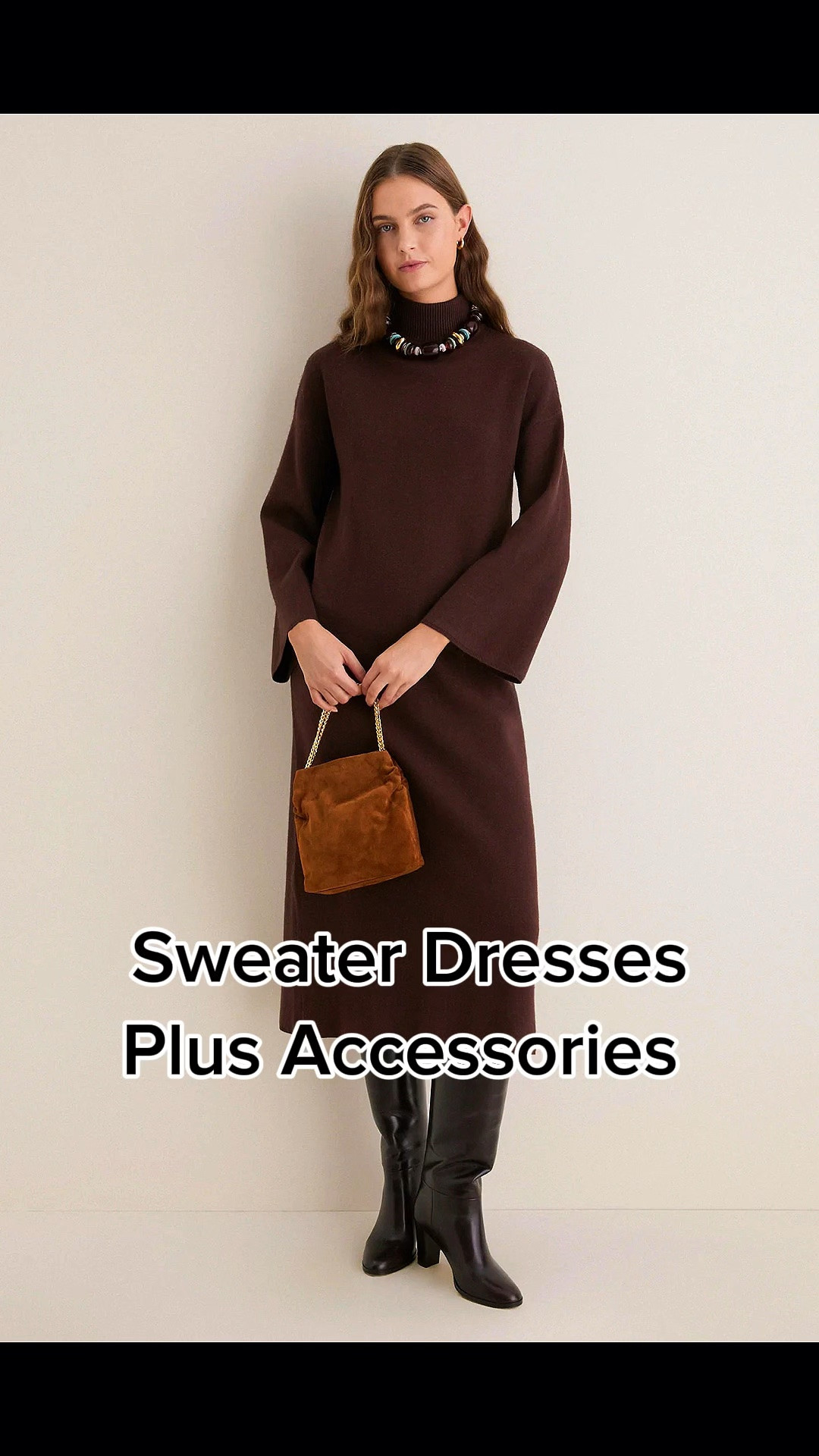 The perfect sweater dress is the ultimate fall/winter uniform. Elevating this look is all about the details—think knee-high boots, a suede bag, and a gold statement belt to cinch the waist. Effortless, cozy, and put-together in seconds. Tap the links below to shop the full look! #sweaterdress #fallfashion #winterstyle #ltkstyletip #elevatedbasics

#LTKOver40 #LTKWorkwear #LTKTravel