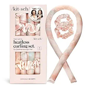 Kitsch Satin Heatless Curling Set - Hair Rollers for Heatless Curls | Heatless Hair Curlers & Hot... | Amazon (US)