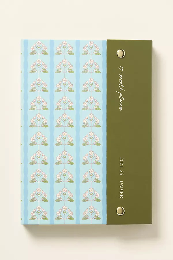 x Anthropologie Floral Stripe A5 17-Month Folio Planner | Anthropologie (US)