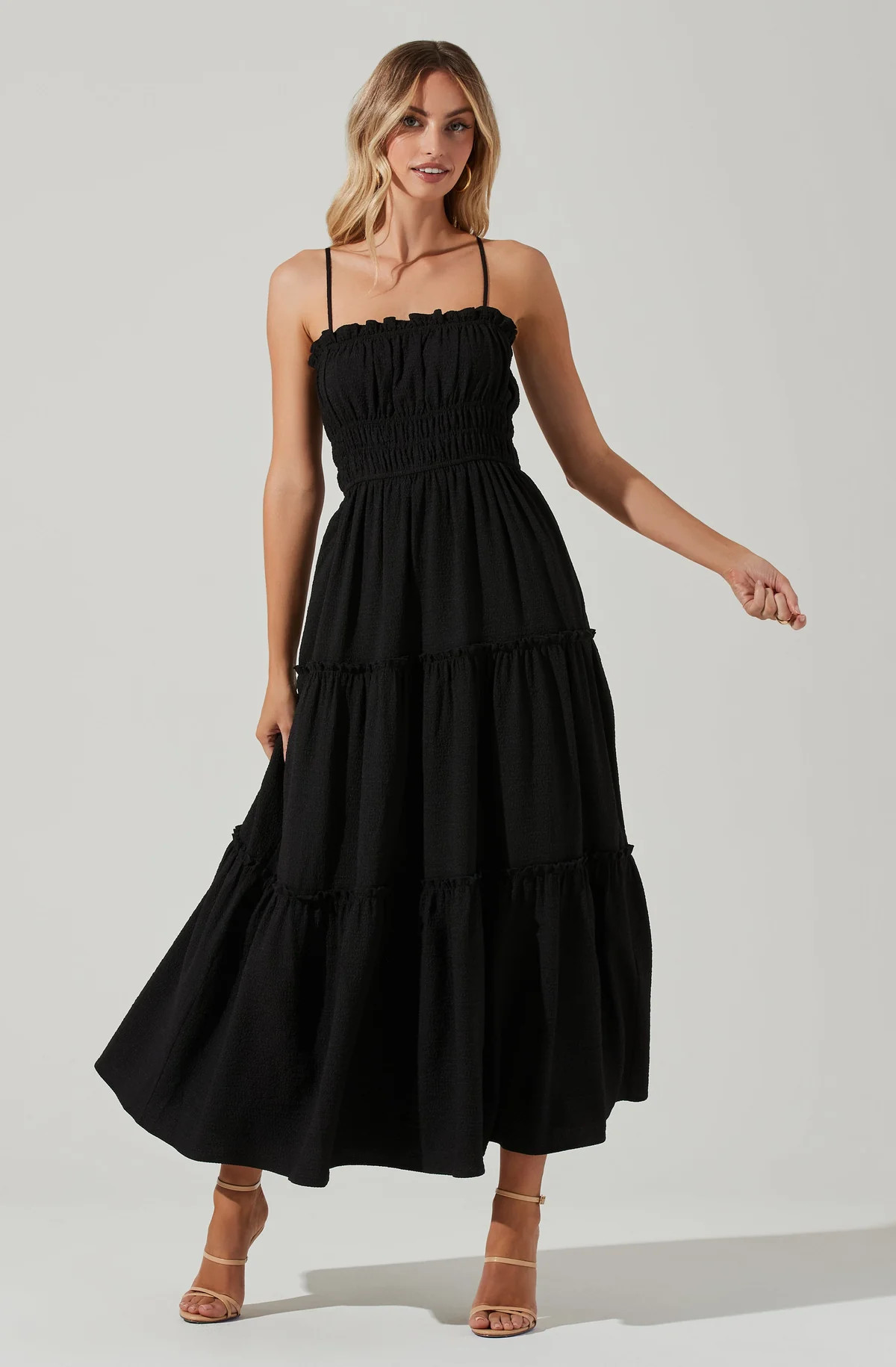 Smocked Crinkle Maxi Dress | ASTR The Label (US)