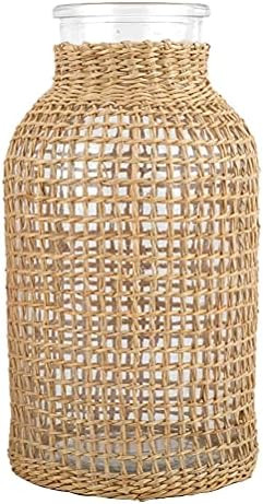 SENTOP, Glass Flower Vase with Rattan Cover, Creative Japanese Style Flower Bud Vase, Floral Contain | Amazon (US)