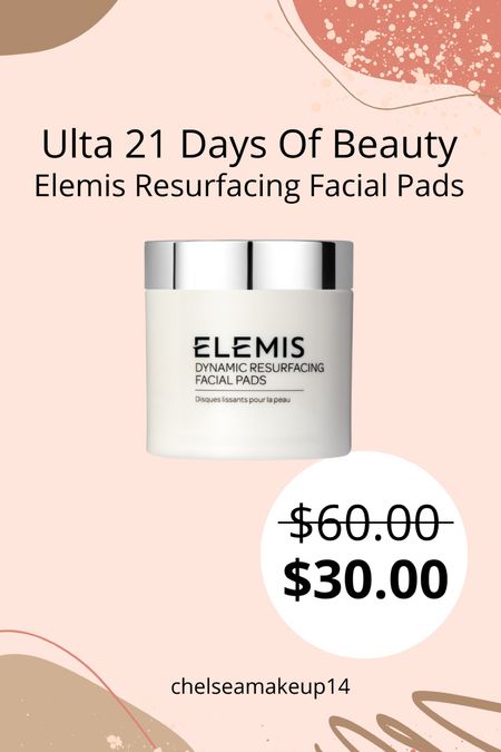 Ulta 21 Days Of Beauty // Elemis Dynamic Resurfacing Facial Pads 

#LTKsalealert #LTKbeauty