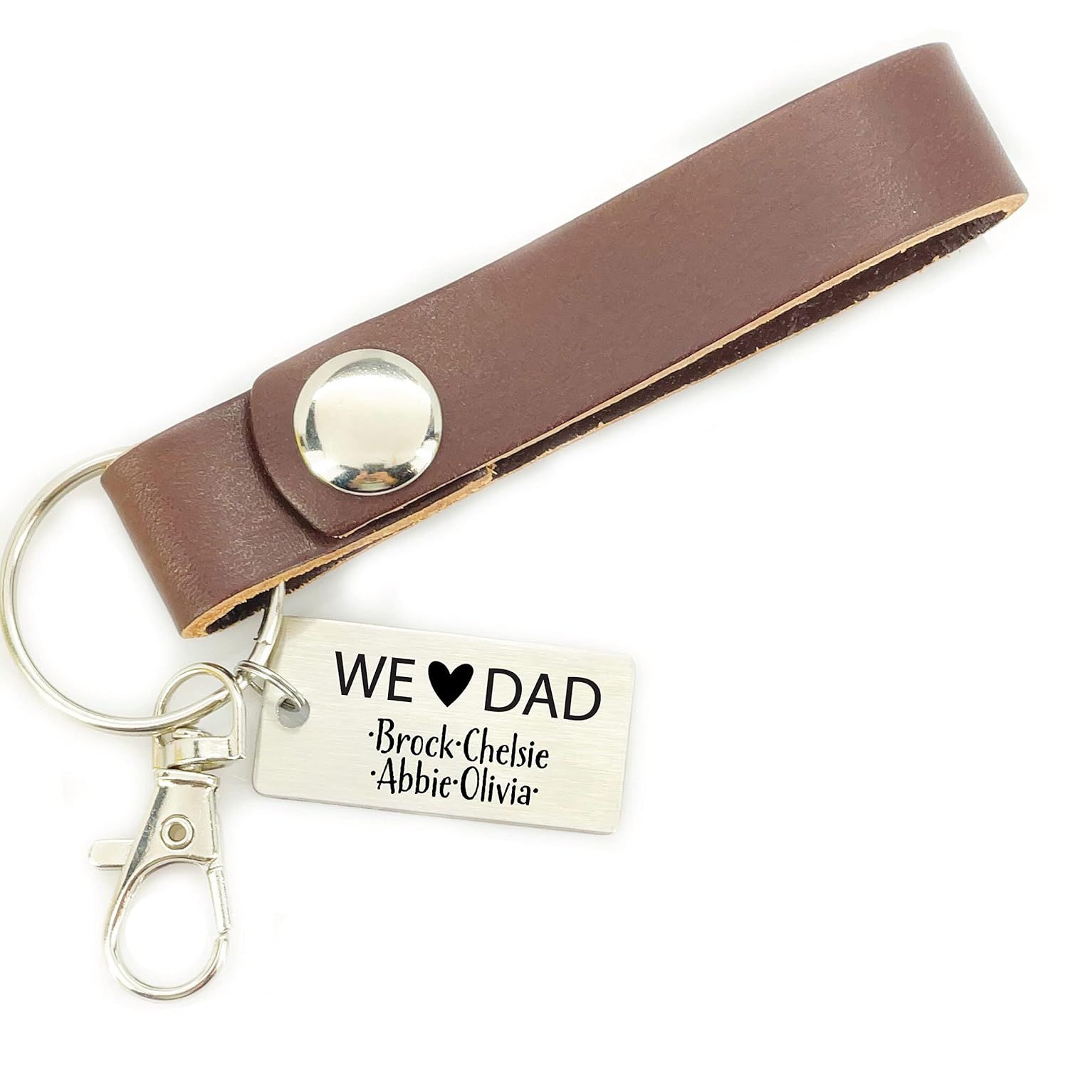 Heart Dad Keychain Gift for Dad from Kids Dad Keychain Dad Father's Day Gift for Dad Gift Idea Pe... | Amazon (US)