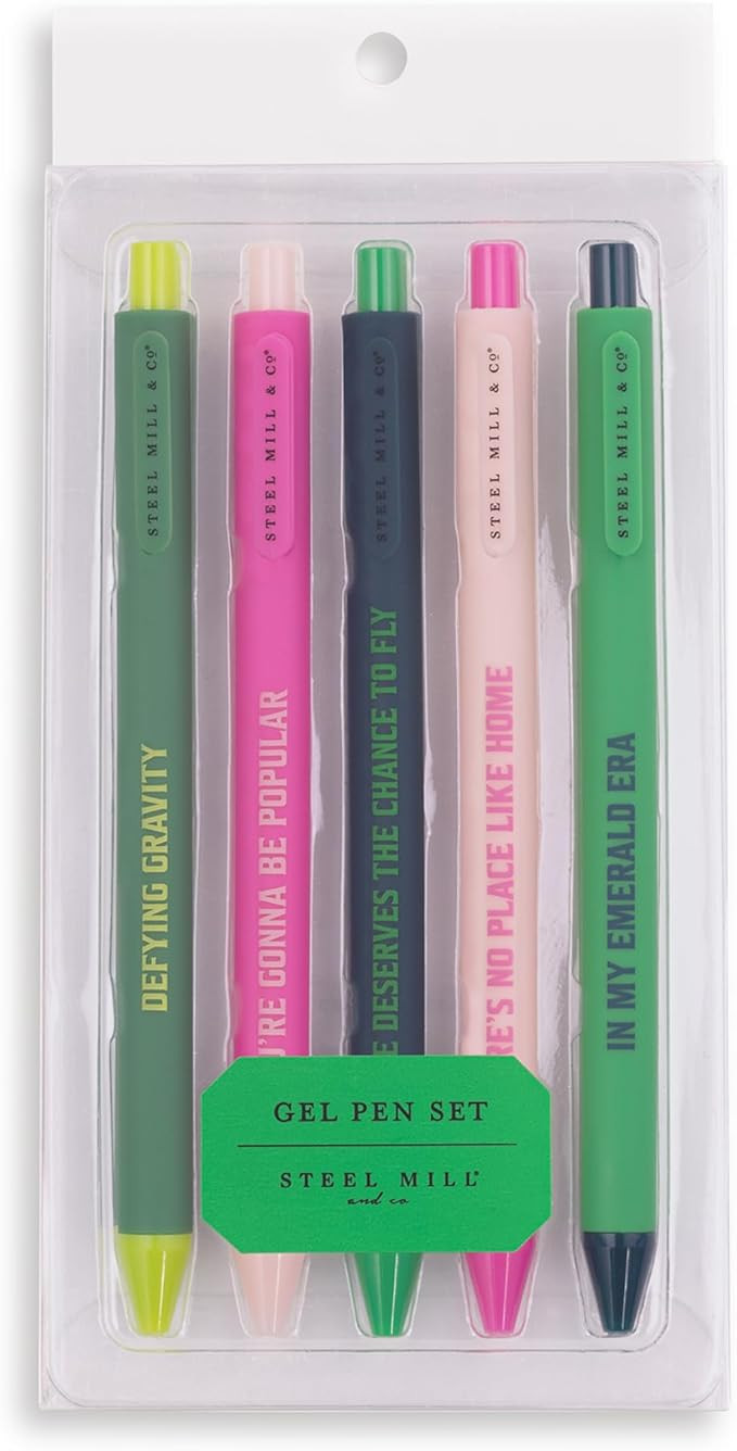 Steel Mill & Co Wicked Gel Pen Set, Cute Journaling Pens for Book Lovers/Librarians/School, Booki... | Amazon (US)