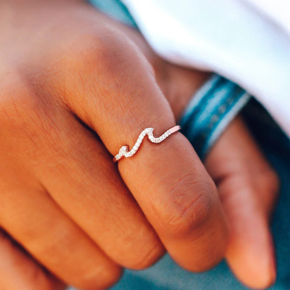 Pave Wave Ring | Pura Vida Bracelets