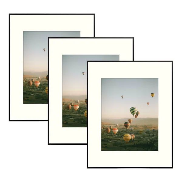 16x20 Gallery Picture Frame, Display Poster 11x14 with Ivory Mat, for Photo Collage Canvas | Wayfair North America