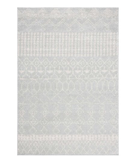 Light Gray & Ivory Anja Tulum Rug | Zulily