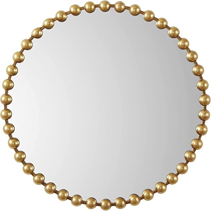 Amazon.com: Madison Park Signature Wall Décor Marlowe Metal Spherical Frame Round Mirror for Liv... | Amazon (US)