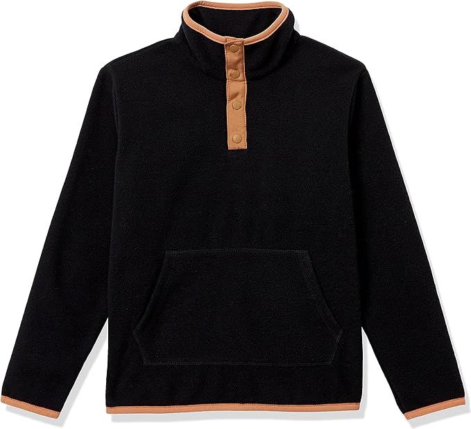 Amazon Essentials Boys' Polar Fleece Snap Placket Pullover Jacket | Amazon (US)