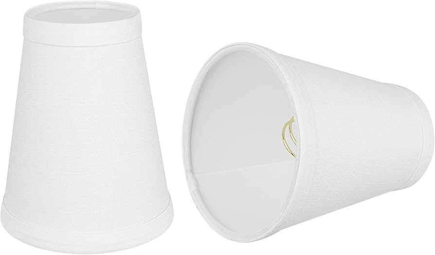 Aspen Creative 32080-2 Small Hardback Empire Shape Chandelier Clip-On Lamp Shade Set (2 Pack), Tr... | Amazon (US)