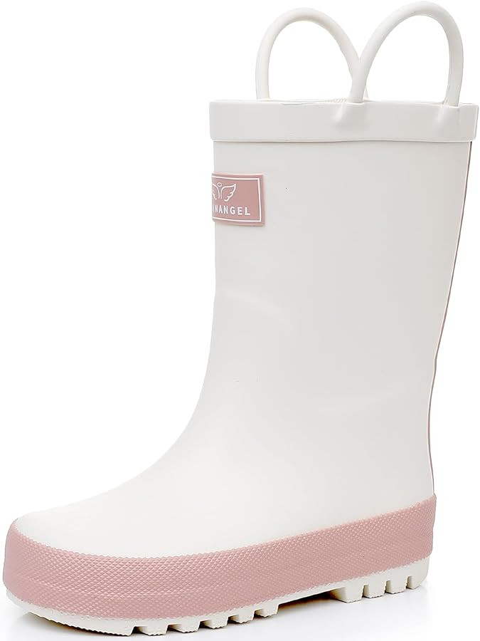 RAINANGEL Toddler Rain Boots with Easy-On Handles, Waterproof Kids Rain Boots for Girls & Boys, F... | Amazon (US)