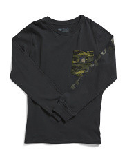 Boys Long Sleeve Pocket Tee | Boys' Tops | Marshalls | Marshalls