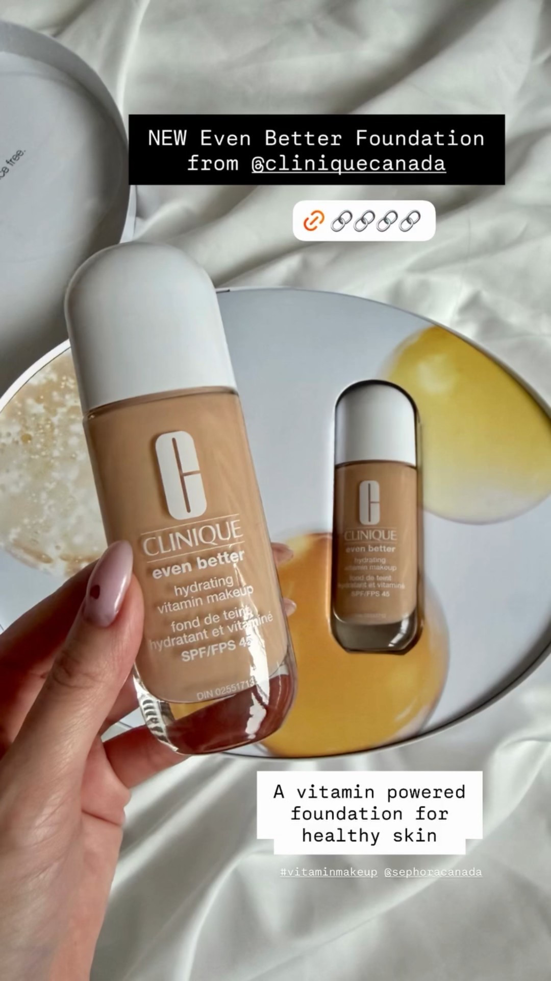 NEW Even Better Foundation from @cliniquecanada  A vitamin powered foundation for healthy skin #vitaminmakeup @sephoracanada