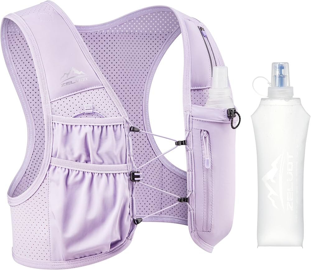 Zelvot Running Vest for Women Men, USA Original Patent, Adjustable Chest Straps Running Hydration... | Amazon (US)